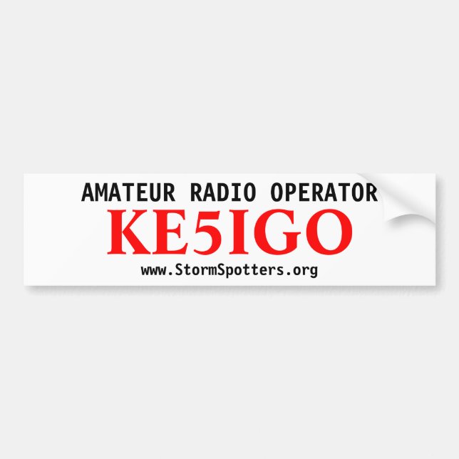 Amateurradiobetreiber-Autoaufkleber Autoaufkleber (Vorne)