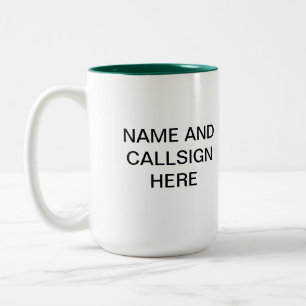 Amateurradiowettbewerb Verein-Tasse Zweifarbige Tasse