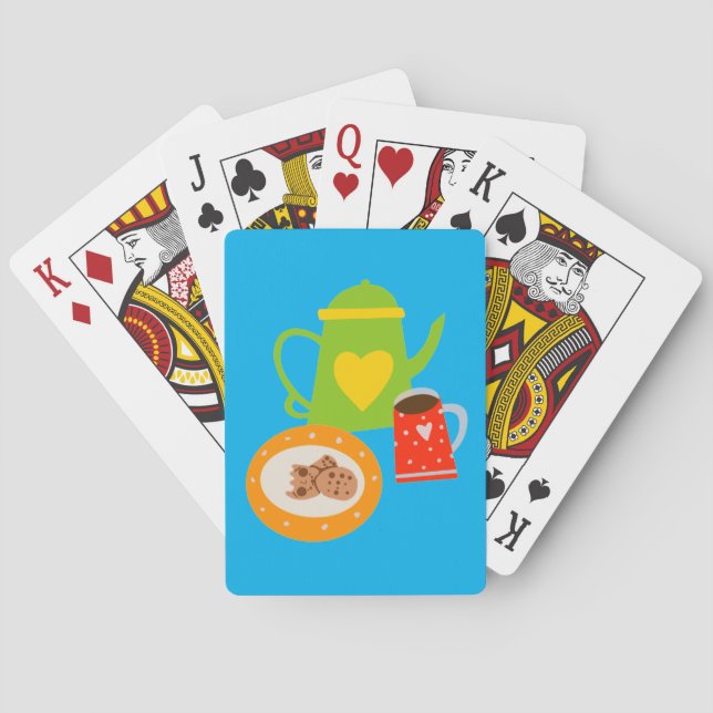 Amateurs de café et de thé Cartes de jeu classique (dos)
