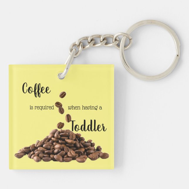 Amateurs de café porte - clé personnalisé (Dos)
