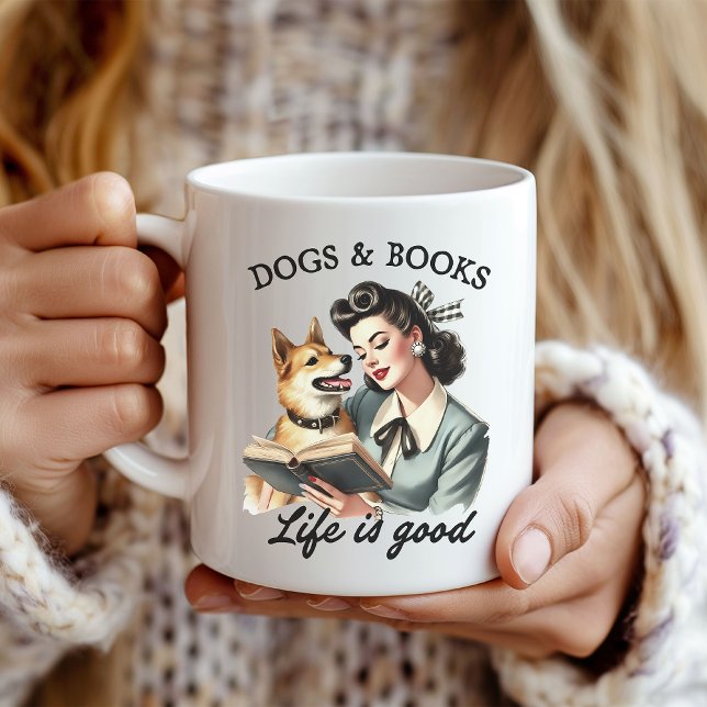 Amateurs de chien et de livre Café Mug (Créateur téléchargé)