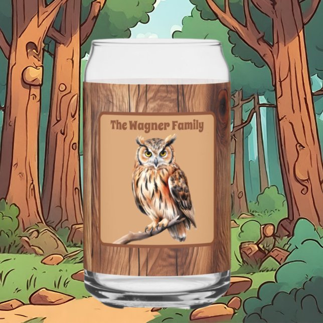 Amateurs de chouette du pays mignon ajouter le nom (Créateur téléchargé)