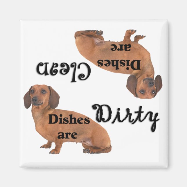 Amateurs de Dachshund Lave-vaisselle Magnet (Devant)