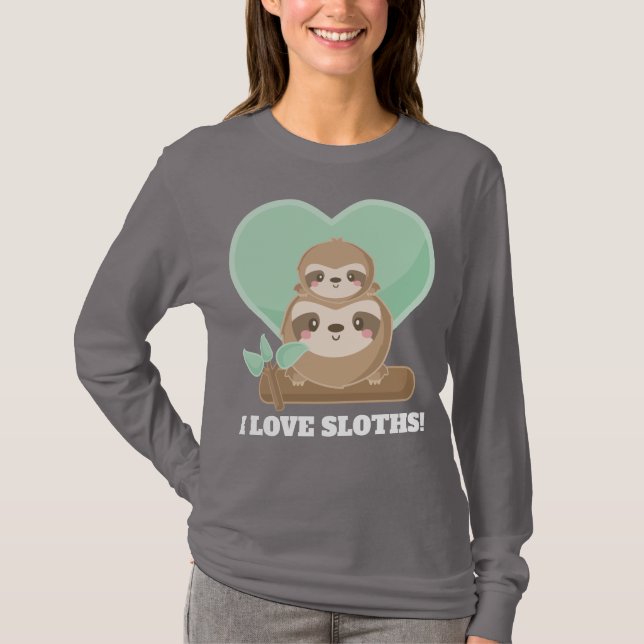 Amateurs de paresse mignonne ajouter un t-shirt de (Devant)