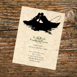 Amateurs de pêche vintage Faire-part de mariage de