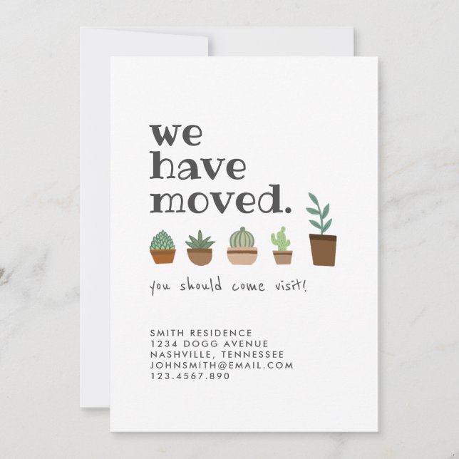 Amateurs de plantes Faire-part itinérants (Devant)