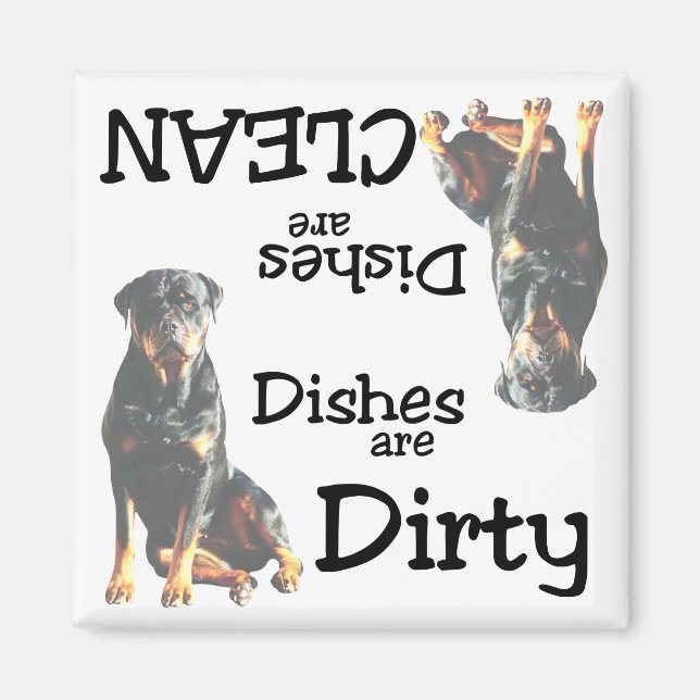 Amateurs de Rottweiler lave-vaisselle Magnet (Devant)