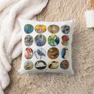 Amateurs d'oiseaux Coussin 16" x 16"