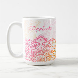 Amaya Mandala 15 oz. Personalisierter Becher Kaffeetasse