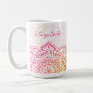 Amaya Mandala 15 oz. Personalisierter Becher Kaffeetasse