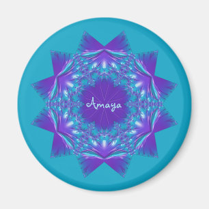 AMAYA ~ STAR! Violett und Aqua ~ Atemberaubendes D Magnet