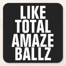 Amaze Ballz Rechteckiger Pappuntersetzer
