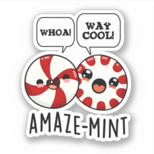 Amaze-mint Funny Peppermint Pun Aufkleber