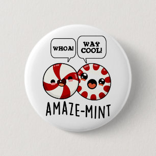 Amaze-mint Funny Peppermint Pun Button
