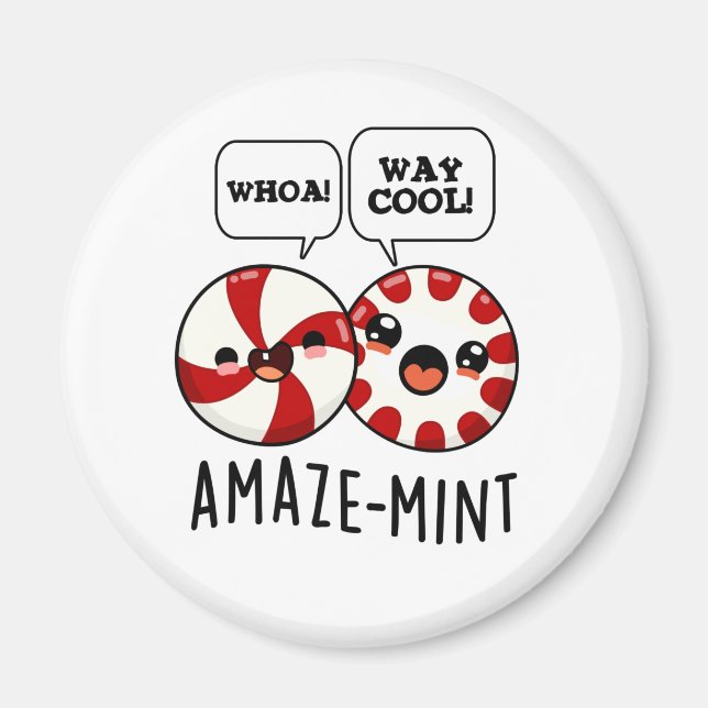 Amaze-mint Funny Peppermint Pun Magnet (Vorne)
