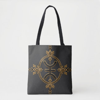 Amazigh Berber-Erbe Geometrisches Symbol Schwarz u Tasche