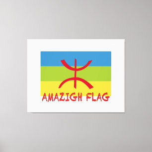 Amazigh Fahne - berberber flagge Drapeau Amazigh Leinwanddruck