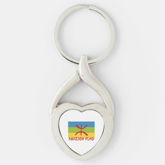 Amazigh Fahne - berberber flagge Drapeau Amazigh Schlüsselanhänger (Vorderseite)