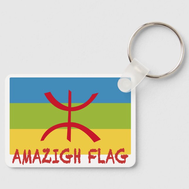 Amazigh Fahne - berberber flagge Drapeau Amazigh Schlüsselanhänger (Vorderseite)
