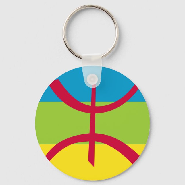 Amazigh-Fahnenhalter Schlüsselanhänger (Vorderseite)