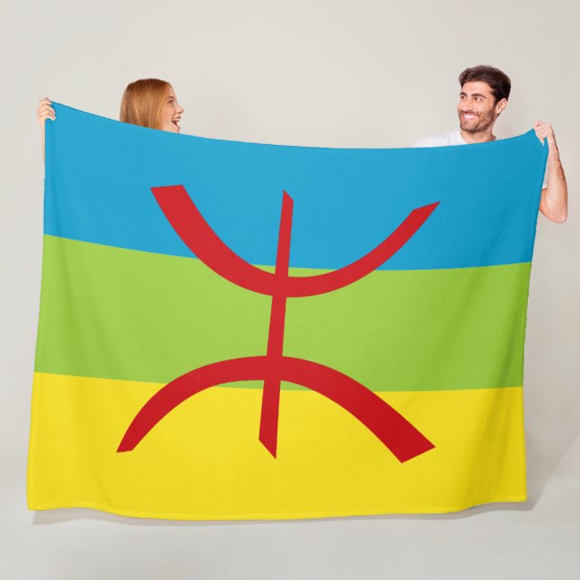 Amazigh Flag Geschenk Berber Flag Kabyles Fleecedecke (Beispiel)