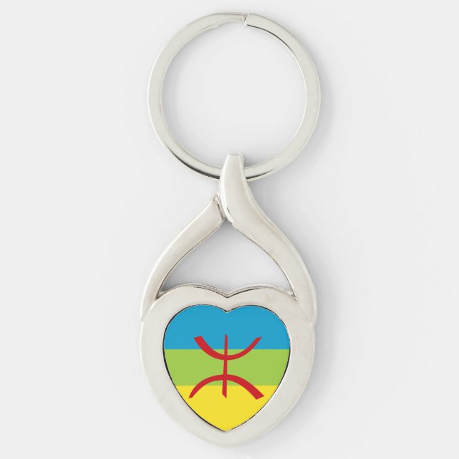 Amazigh Flag Geschenk Berber Flag Kabyles Schlüsselanhänger (Vorderseite)
