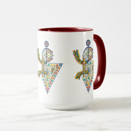 Amazigh geometrisches Stammes-Amazigh-T-Shirt Tasse