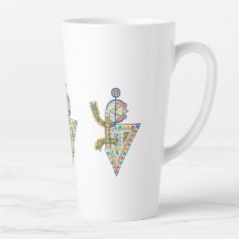 Amazigh geometrisches Stammes-T-Shirt der Amazigh Milchtasse