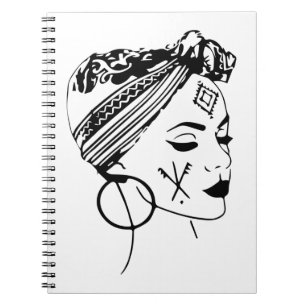 Amazigh Kabyle Maghreb Morocco Girl Face Tattoo Notizblock
