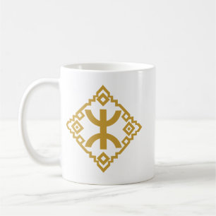 Amazigh Yaz Symbol Gold Geometrisches Emblem Kaffeetasse