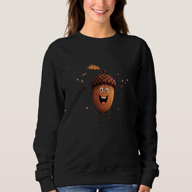 Amazing Acorn with Oak Leave for Fall Lovers Sweatshirt (Vorderseite)