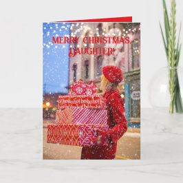 AMAZING DAUGHTER CHRISTMAS CARD DANKESKARTE