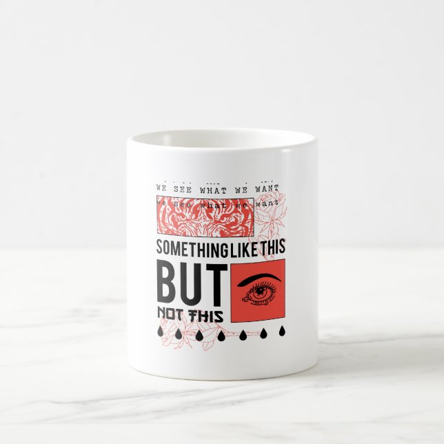 AMAZING FLOWER AND EYE DESIGN KAFFEETASSE (Mittel)