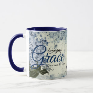 Amazing Grace blaue Hortensie   Tasse