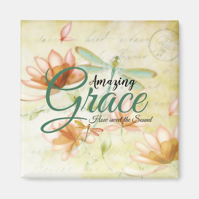 Amazing Grace Flowers and Draquelly Magnet (Vorne)