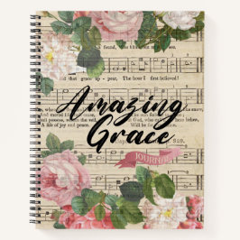 Amazing Grace - Original Music Sheet  Notizbuch