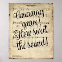 Amazing Grace Schrift-Hymnen-Druck