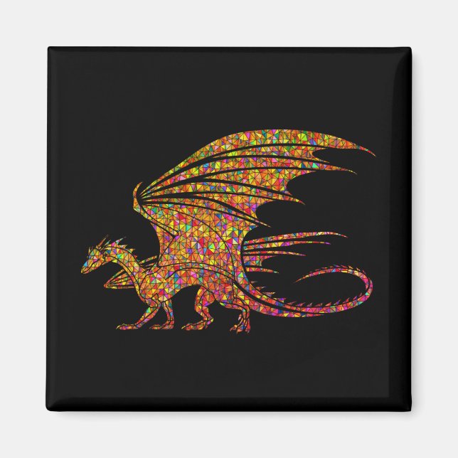 Amazing Mosaic Dragon  Magnet (Vorne)