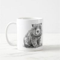 Amazing realistic wombat in pencil drawing style