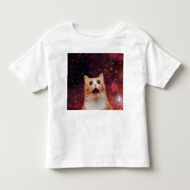 Amazing Space Cat Kleinkind T-shirt (Vorderseite)