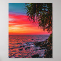 Amazing Tropical Ocean Palm Sunset Dream