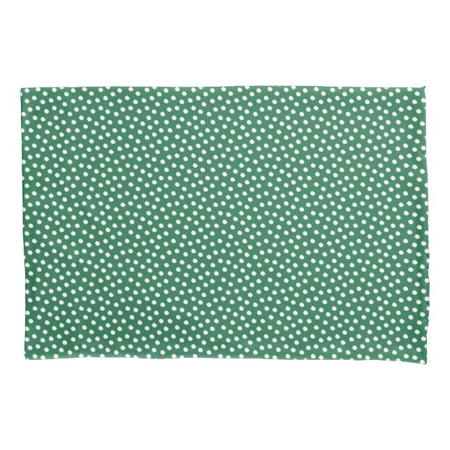 Amazon Green Watercolor Dots Pillow Case Kissenbezug (Vorderseite)