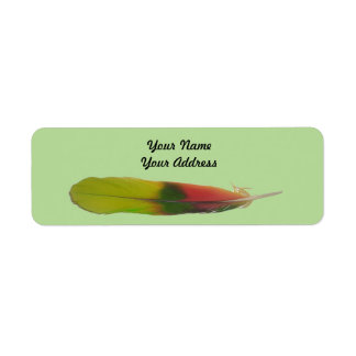 Amazon Parrot Feather-Adressetiketten