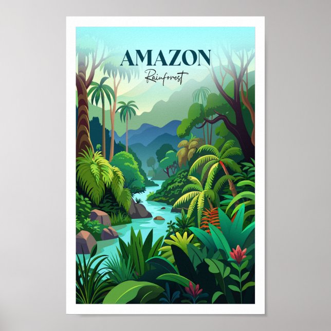 Amazon Rainforest Travel Poster (Vorne)