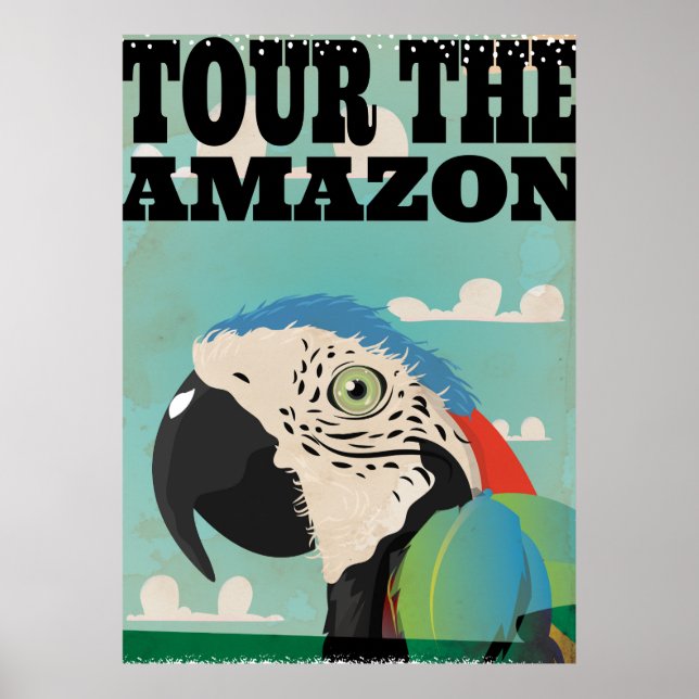 Amazon Vintage Reiseplakat Poster (Vorne)