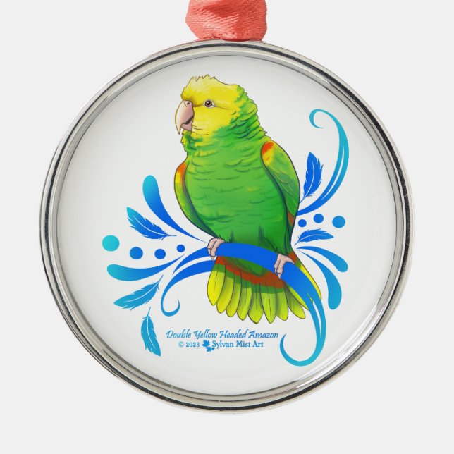 Amazonaparrot Ornament Aus Metall (Vorne)