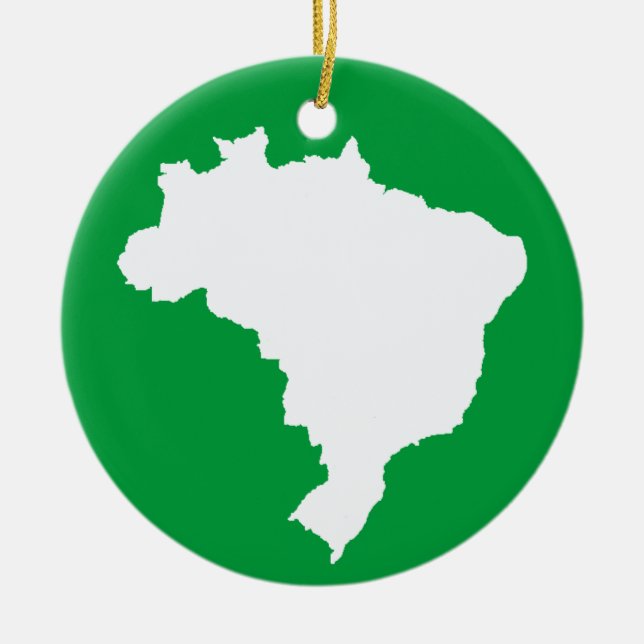 Amazonas grünes Festival Brasilien in Emporio Moff Keramikornament (Vorne)