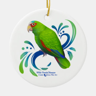 Amazonas-Papagei Keramik Ornament