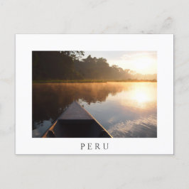 Amazonas Sonnenaufgang, peru weiße Textkarte Postkarte