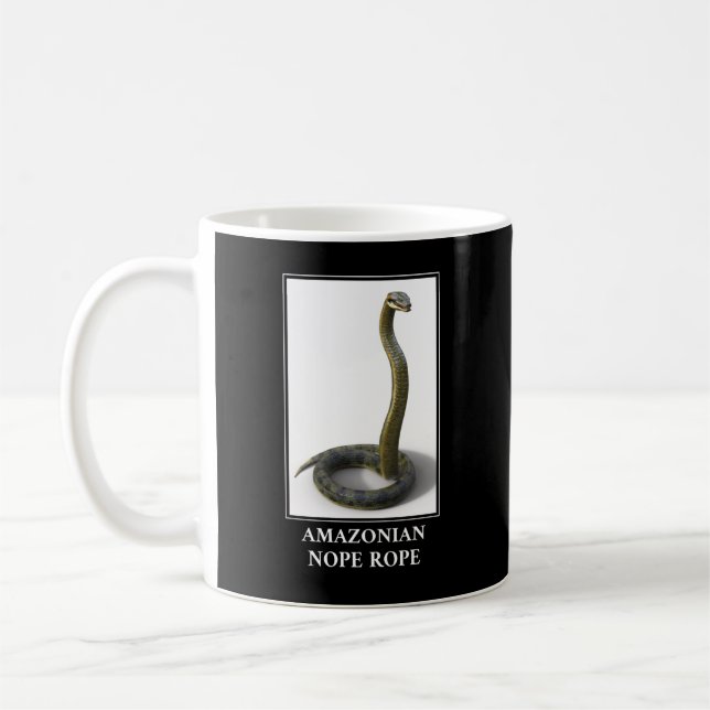 Amazonian Nope Rope - Anaconda Snake Gefahr Kaffeetasse (Links)